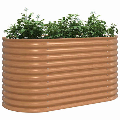 Letto rialzato da giardino Marrone 160 x 80 x 81 cm Acciaio