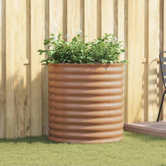 Letto rialzato da giardino Marrone 80 x 80 x 81 cm Acciaio