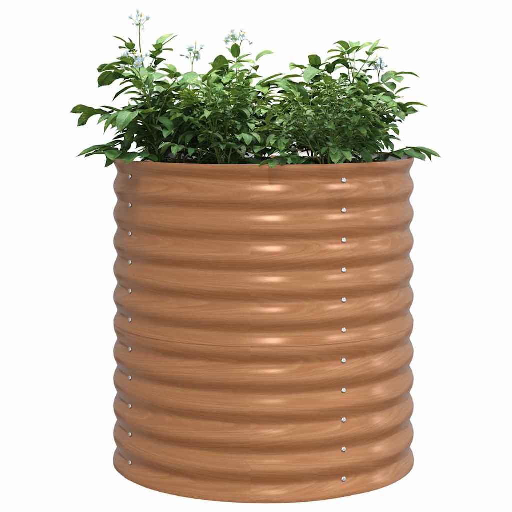 Letto rialzato da giardino Marrone 80 x 80 x 81 cm Acciaio - homemem39