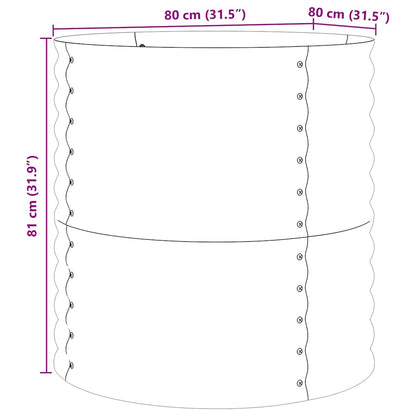 Letto rialzato da giardino Marrone 80 x 80 x 81 cm Acciaio - homemem39