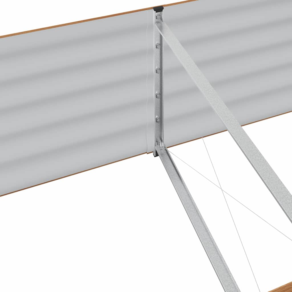 Letto rialzato da giardino Marrone 400 x 80 x 44 cm Acciaio - homemem39