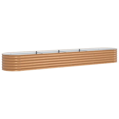 Letto rialzato da giardino Marrone 400 x 80 x 44 cm Acciaio