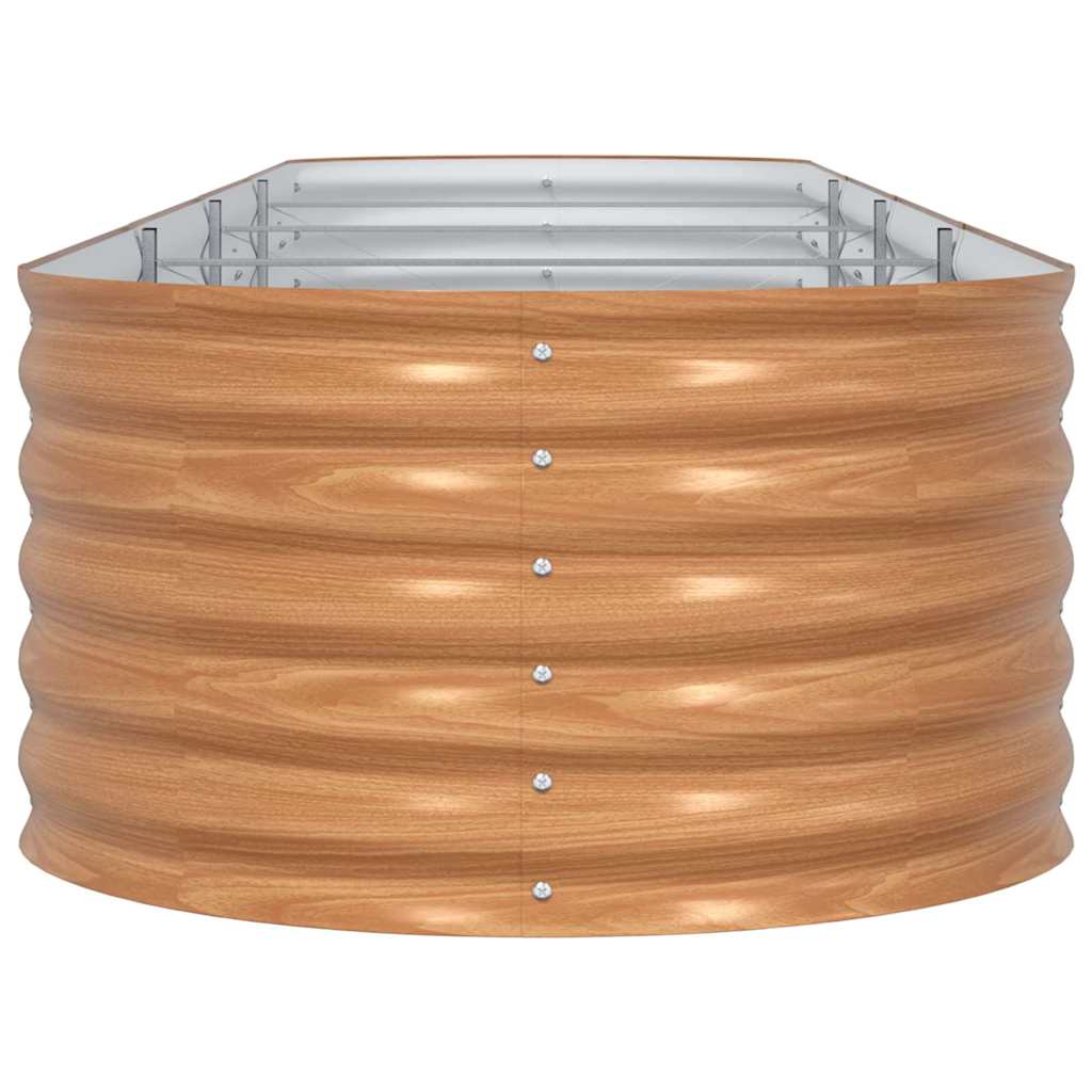 Letto rialzato da giardino Marrone 400 x 80 x 44 cm Acciaio - homemem39