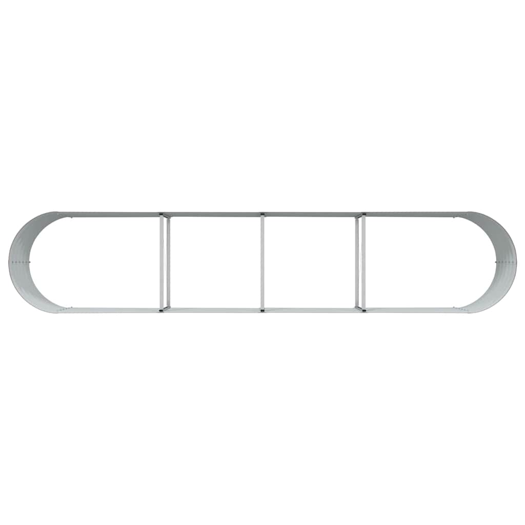 Letto rialzato da giardino Marrone 400 x 80 x 44 cm Acciaio - homemem39