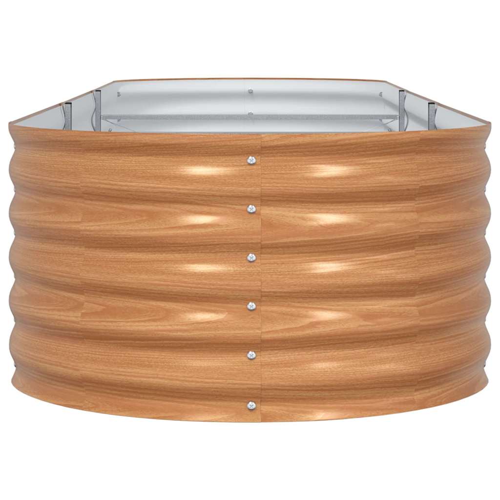 Letto rialzato da giardino Marrone 320 x 80 x 44 cm Acciaio - homemem39