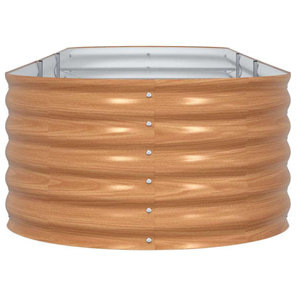 Letto rialzato da giardino Marrone 320 x 80 x 44 cm Acciaio - homemem39