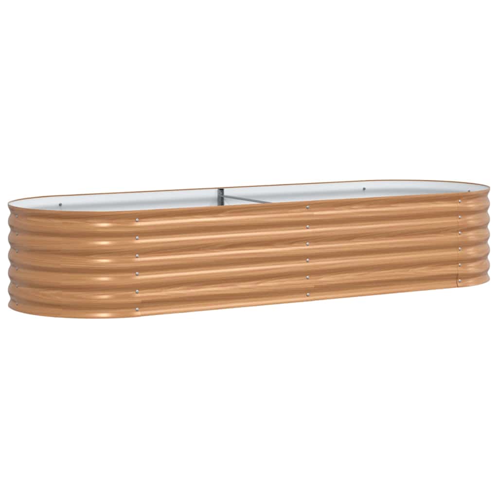 Letto rialzato da giardino Marrone 240 x 80 x 44 cm Acciaio