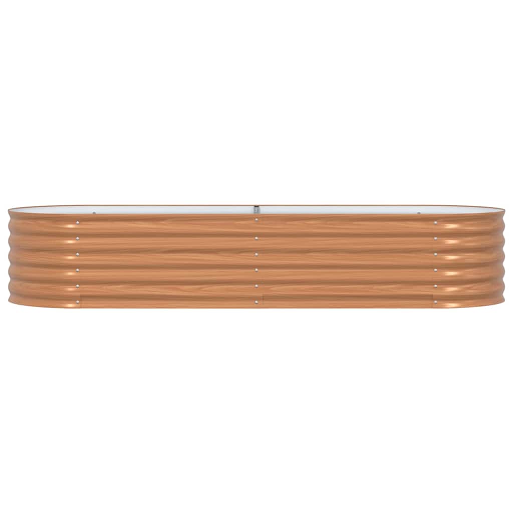 Letto rialzato da giardino Marrone 240 x 80 x 44 cm Acciaio