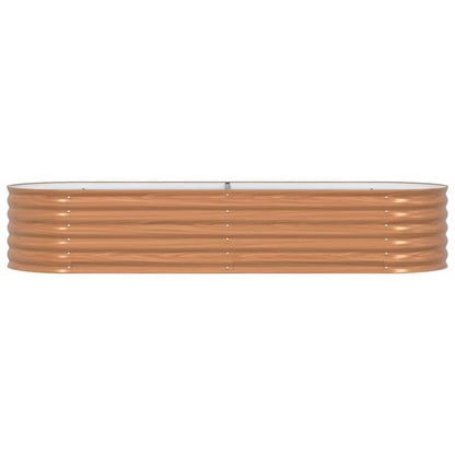 Letto rialzato da giardino Marrone 240 x 80 x 44 cm Acciaio