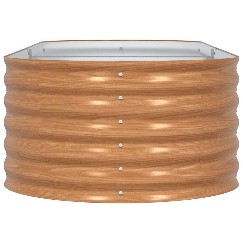 Letto rialzato da giardino Marrone 240 x 80 x 44 cm Acciaio - homemem39