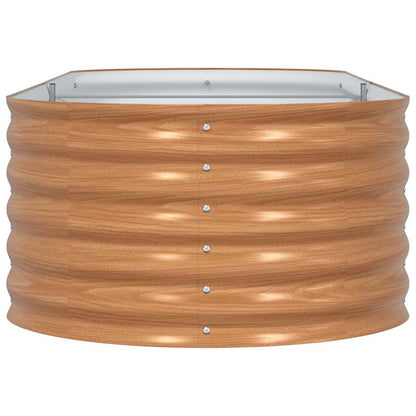 Letto rialzato da giardino Marrone 240 x 80 x 44 cm Acciaio - homemem39