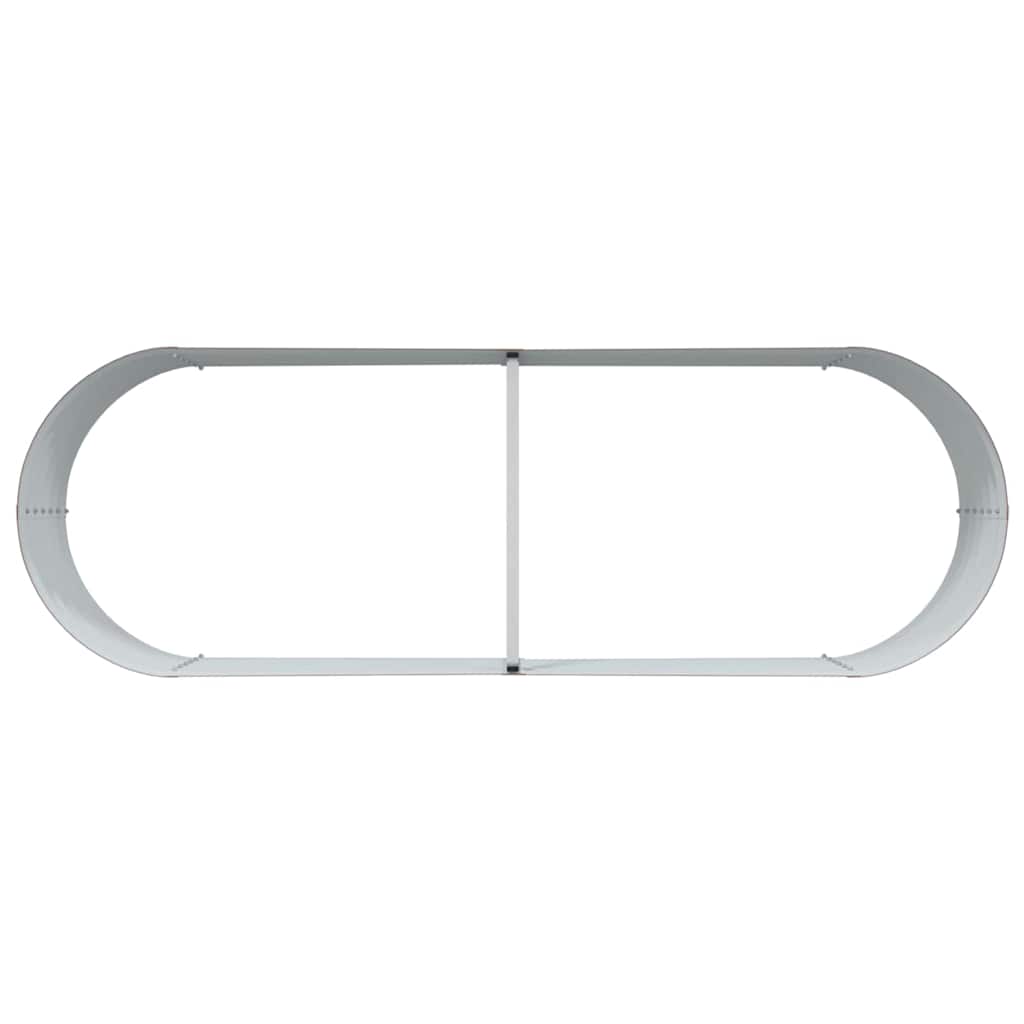 Letto rialzato da giardino Marrone 240 x 80 x 44 cm Acciaio