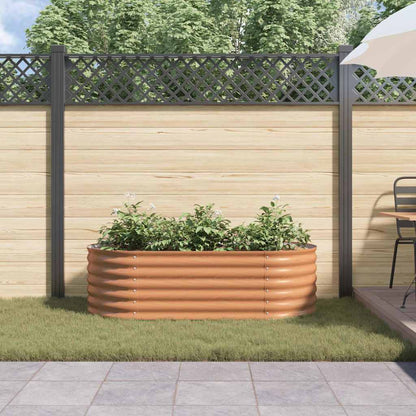 Letto rialzato da giardino Marrone 160 x 80 x 44 cm Acciaio