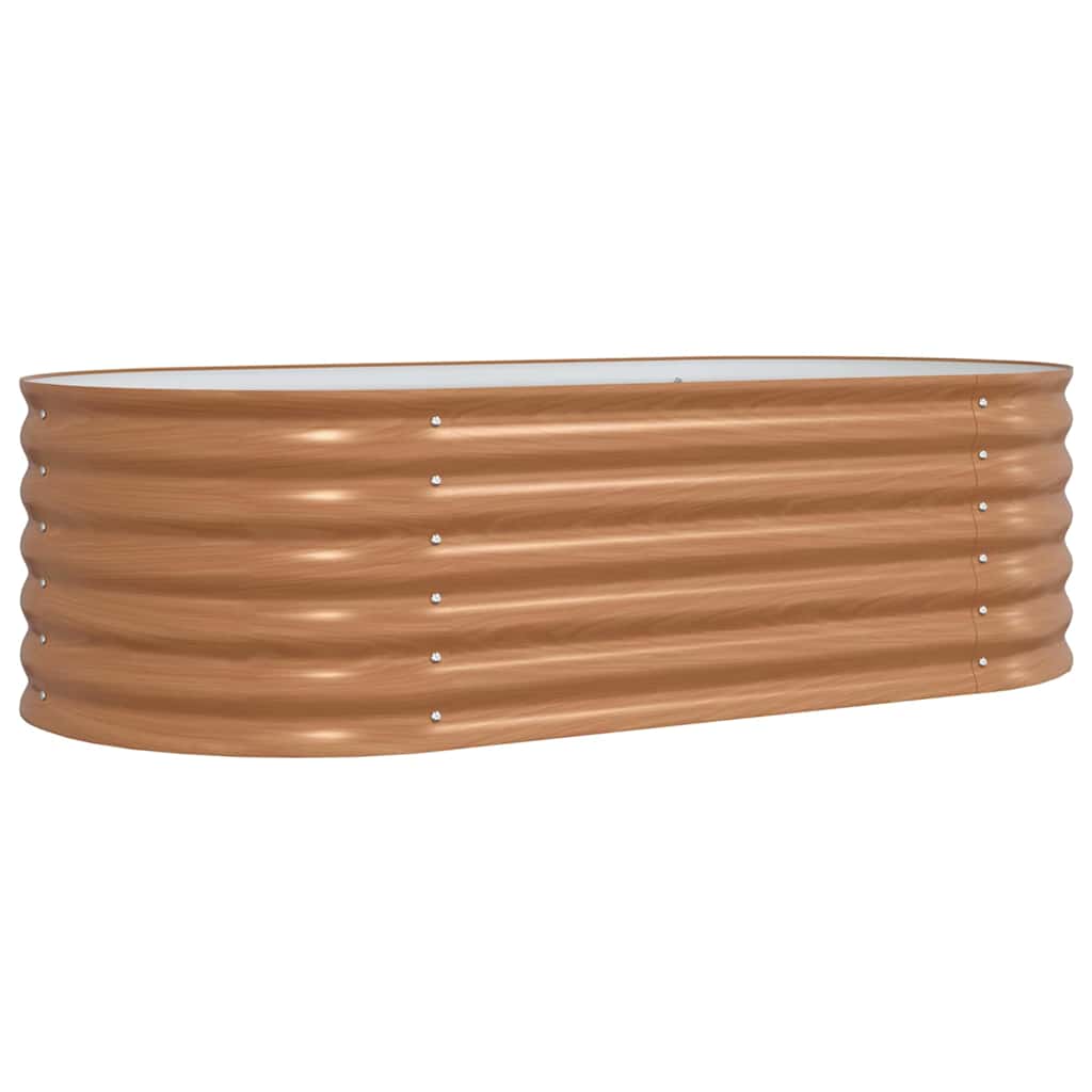 Letto rialzato da giardino Marrone 160 x 80 x 44 cm Acciaio