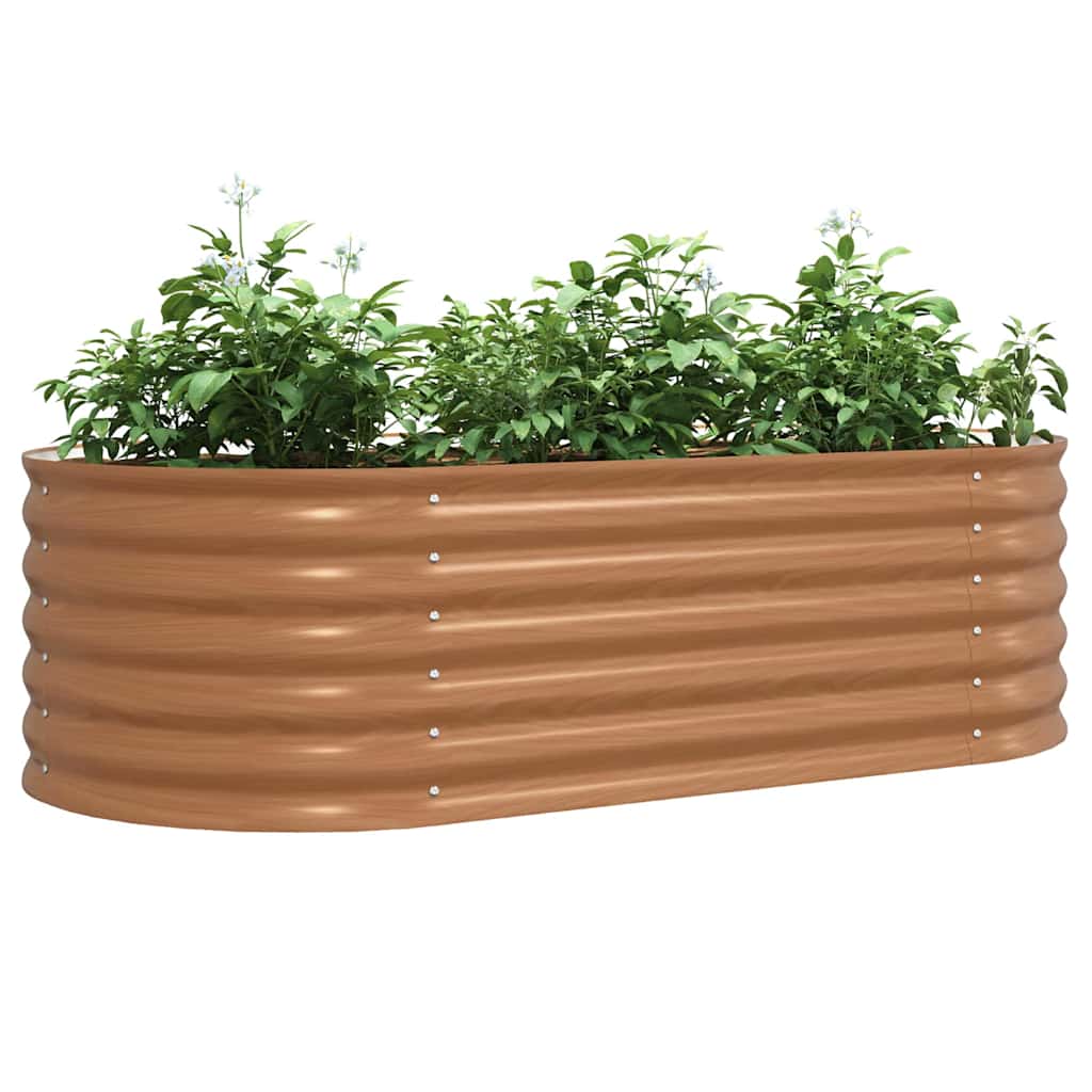 Letto rialzato da giardino Marrone 160 x 80 x 44 cm Acciaio