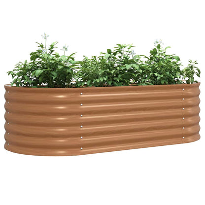 Letto rialzato da giardino Marrone 160 x 80 x 44 cm Acciaio