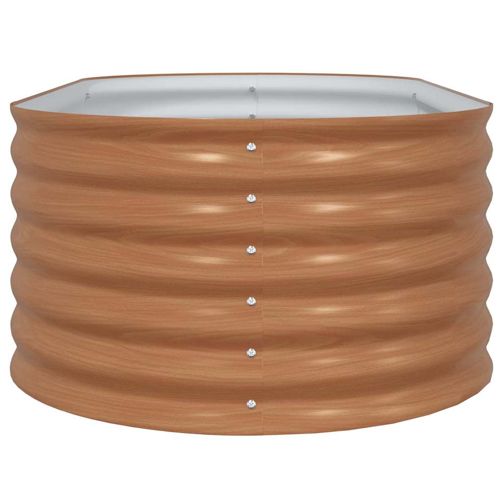 Letto rialzato da giardino Marrone 160 x 80 x 44 cm Acciaio - homemem39