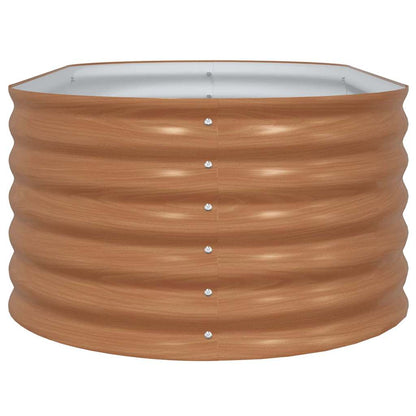 Letto rialzato da giardino Marrone 160 x 80 x 44 cm Acciaio - homemem39