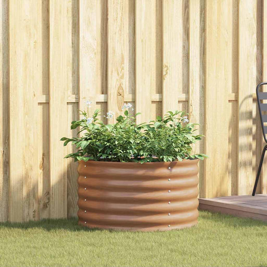 Letto rialzato da giardino Marrone 80 x 80 x 44 cm Acciaio