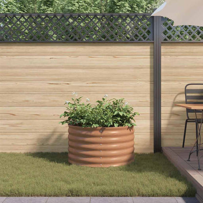 Letto rialzato da giardino Marrone 80 x 80 x 44 cm Acciaio