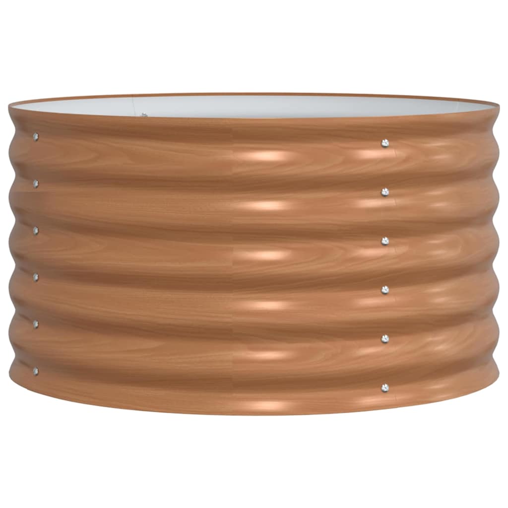 Letto rialzato da giardino Marrone 80 x 80 x 44 cm Acciaio