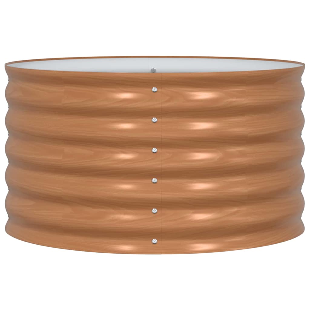 Letto rialzato da giardino Marrone 80 x 80 x 44 cm Acciaio - homemem39