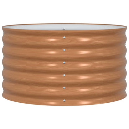 Letto rialzato da giardino Marrone 80 x 80 x 44 cm Acciaio - homemem39