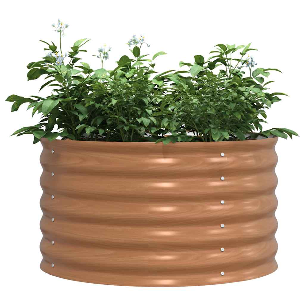 Letto rialzato da giardino Marrone 80 x 80 x 44 cm Acciaio - homemem39