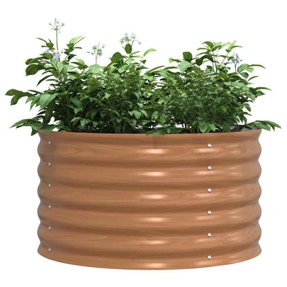 Letto rialzato da giardino Marrone 80 x 80 x 44 cm Acciaio - homemem39