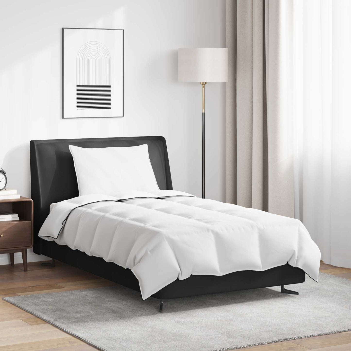 Duvet Invernale con cuscino 2 pcs Bianco Piuma d'anatra