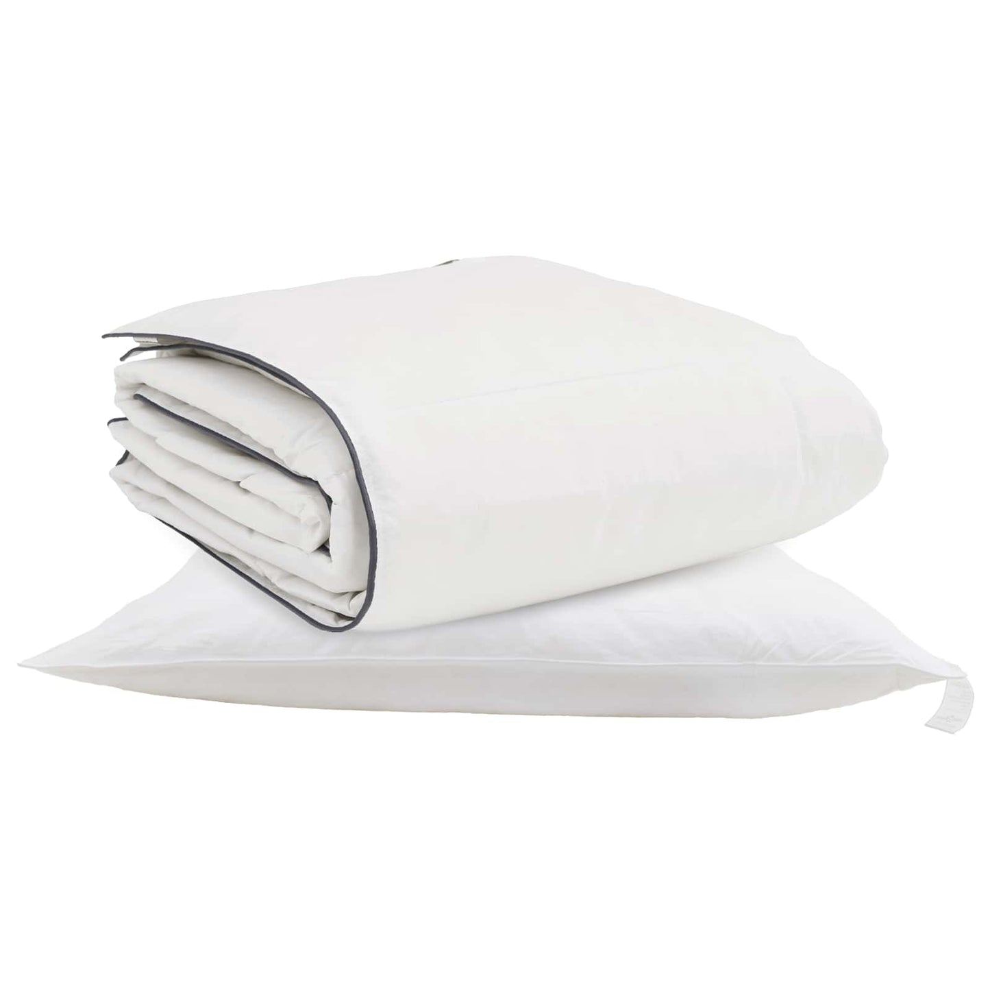 Duvet Invernale con cuscino 2 pcs Bianco Piuma d'anatra | homemem39