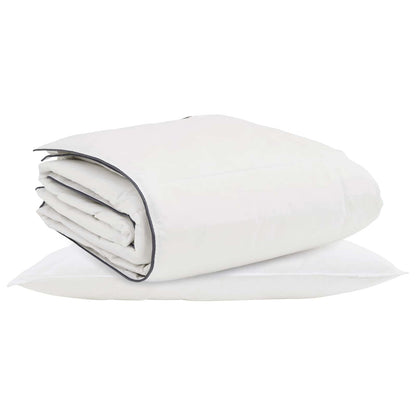 Duvet Invernale con cuscino 2 pcs Bianco Piuma d'anatra | homemem39