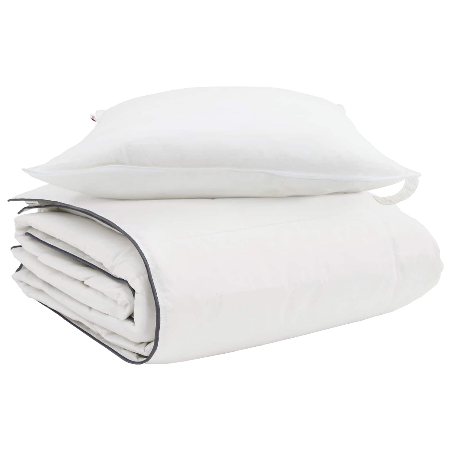 Duvet Invernale con cuscino 2 pcs Bianco Piuma d'anatra