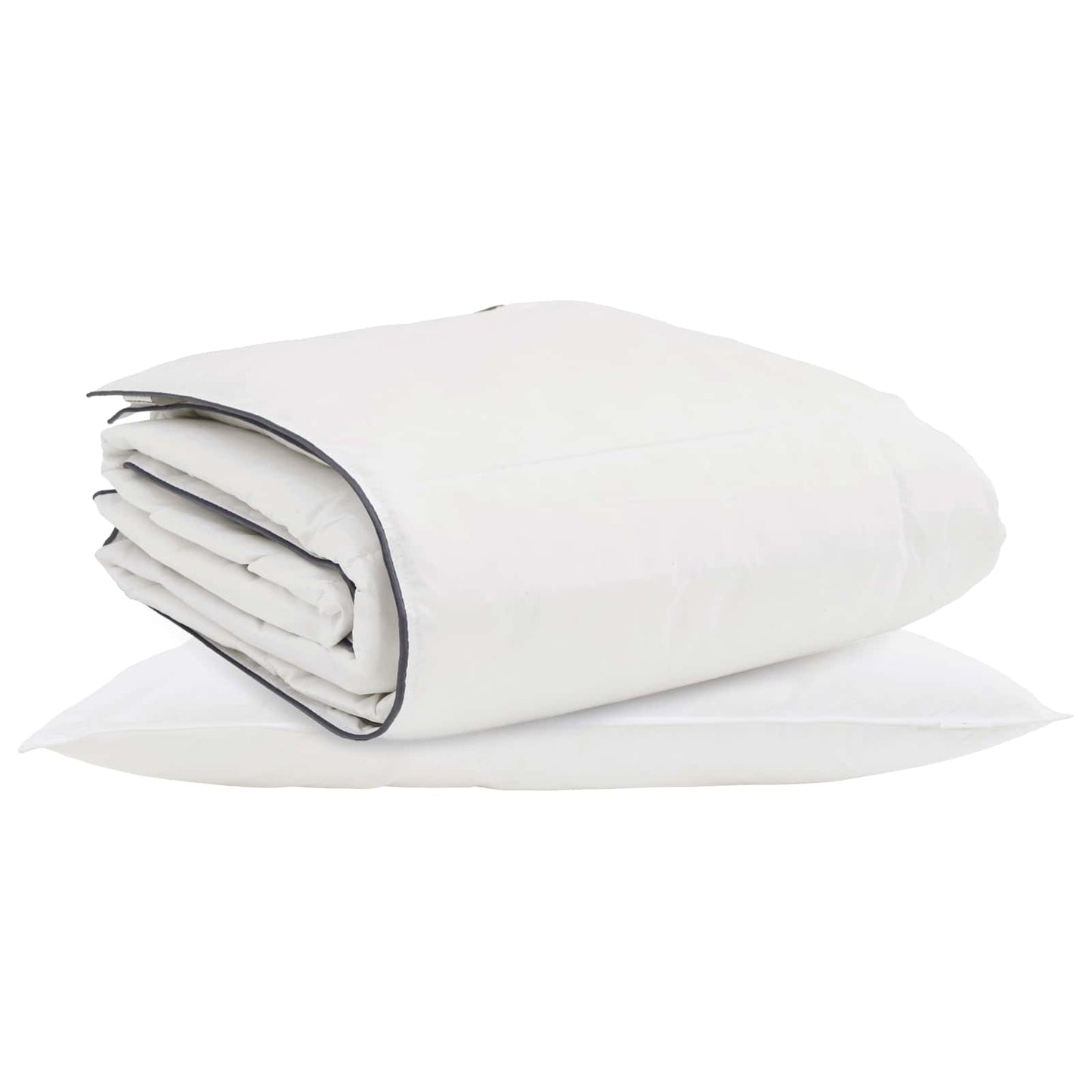 Duvet Invernale con cuscino 2 pcs Bianco Piuma d'anatra