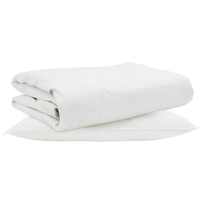 Duvet Estivo con cuscino 2 pcs Bianco Piuma d'anatra
