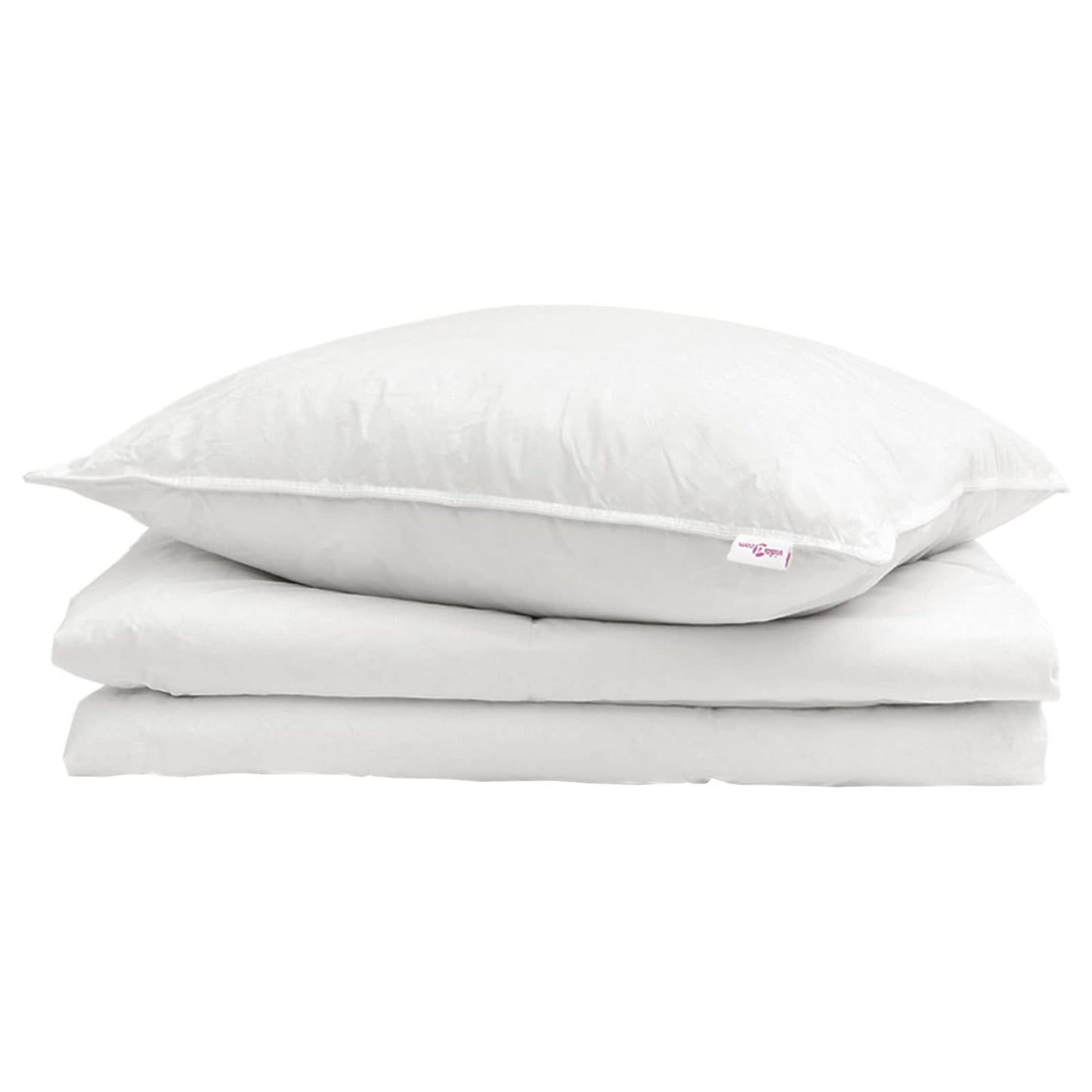 Duvet Estivo con cuscino 2 pcs Bianco Piuma d'anatra