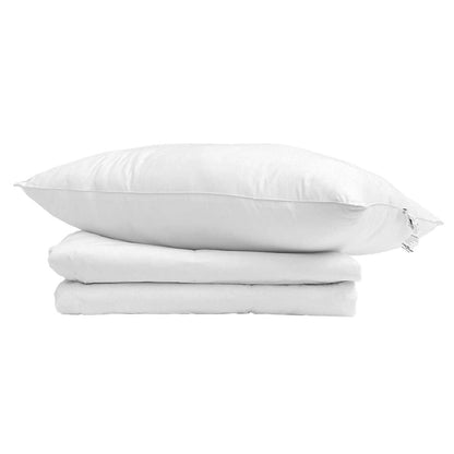 Duvet Estivo con cuscino 2 pcs Bianco Piuma d'anatra