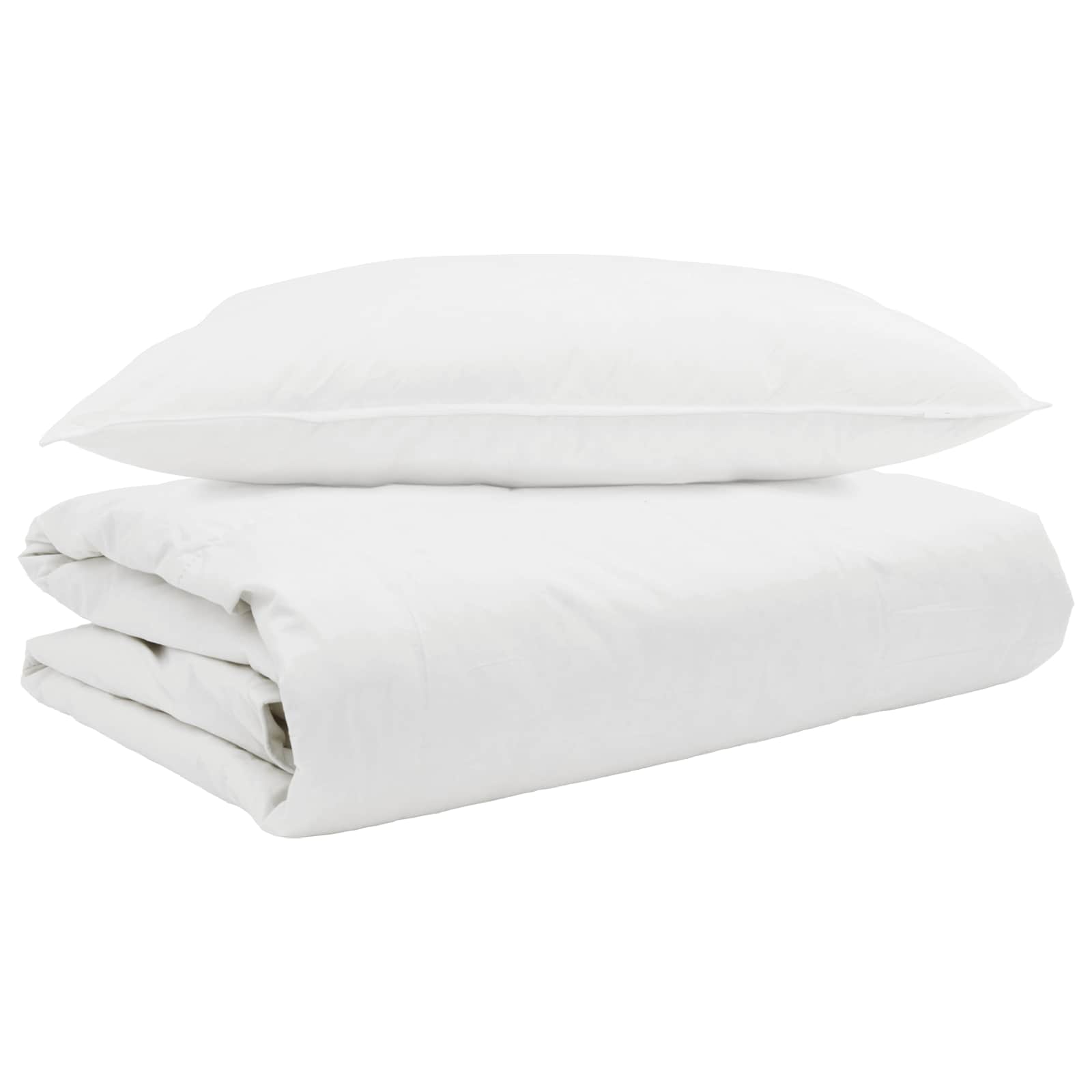 Duvet Estivo con cuscino 2 pcs Bianco Piuma d'anatra | homemem39