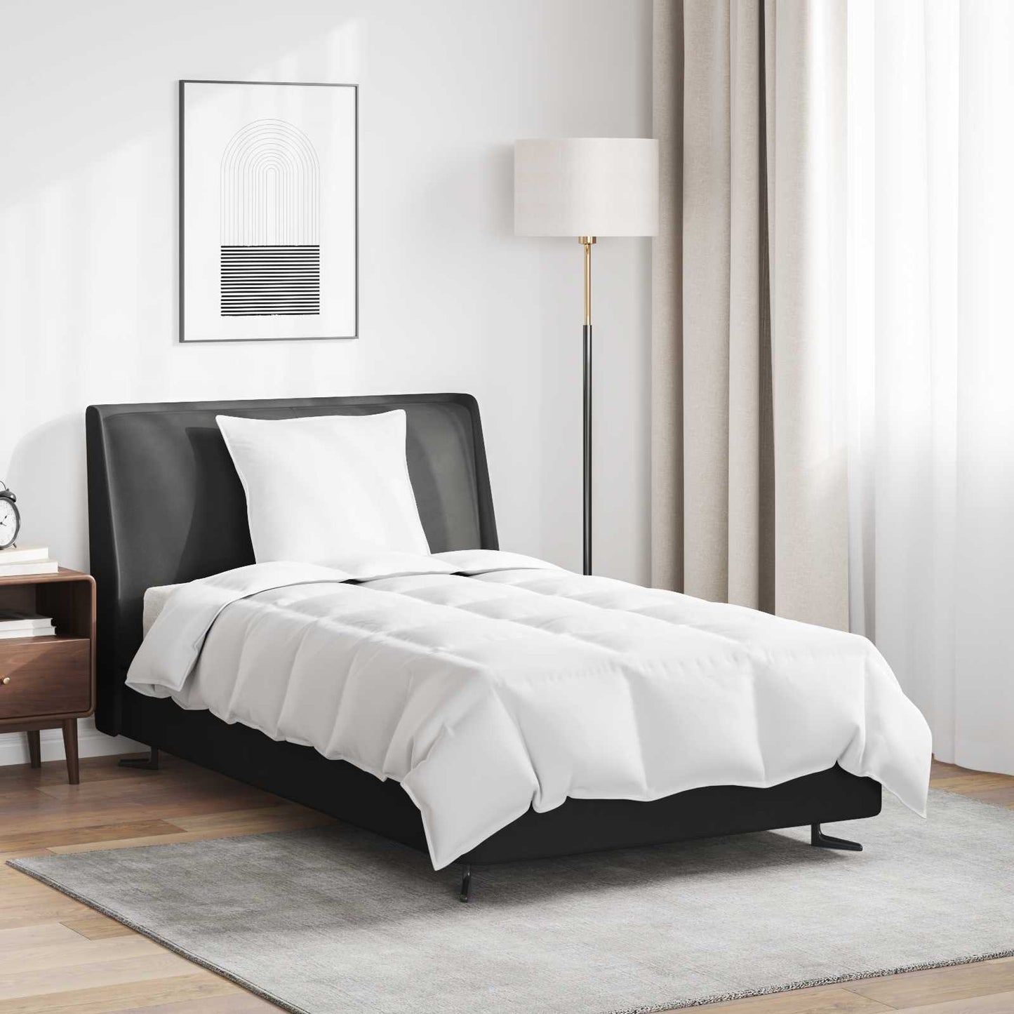 Duvet Estivo con cuscino 2 pcs Bianco Piuma d'anatra