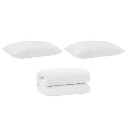 Set di Piumoni con cuscino 2 pcs Bianco 155 x 220 cm Piume