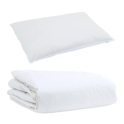 Duvet Estivo con cuscino 2 pcs Bianco Piuma d'anatra