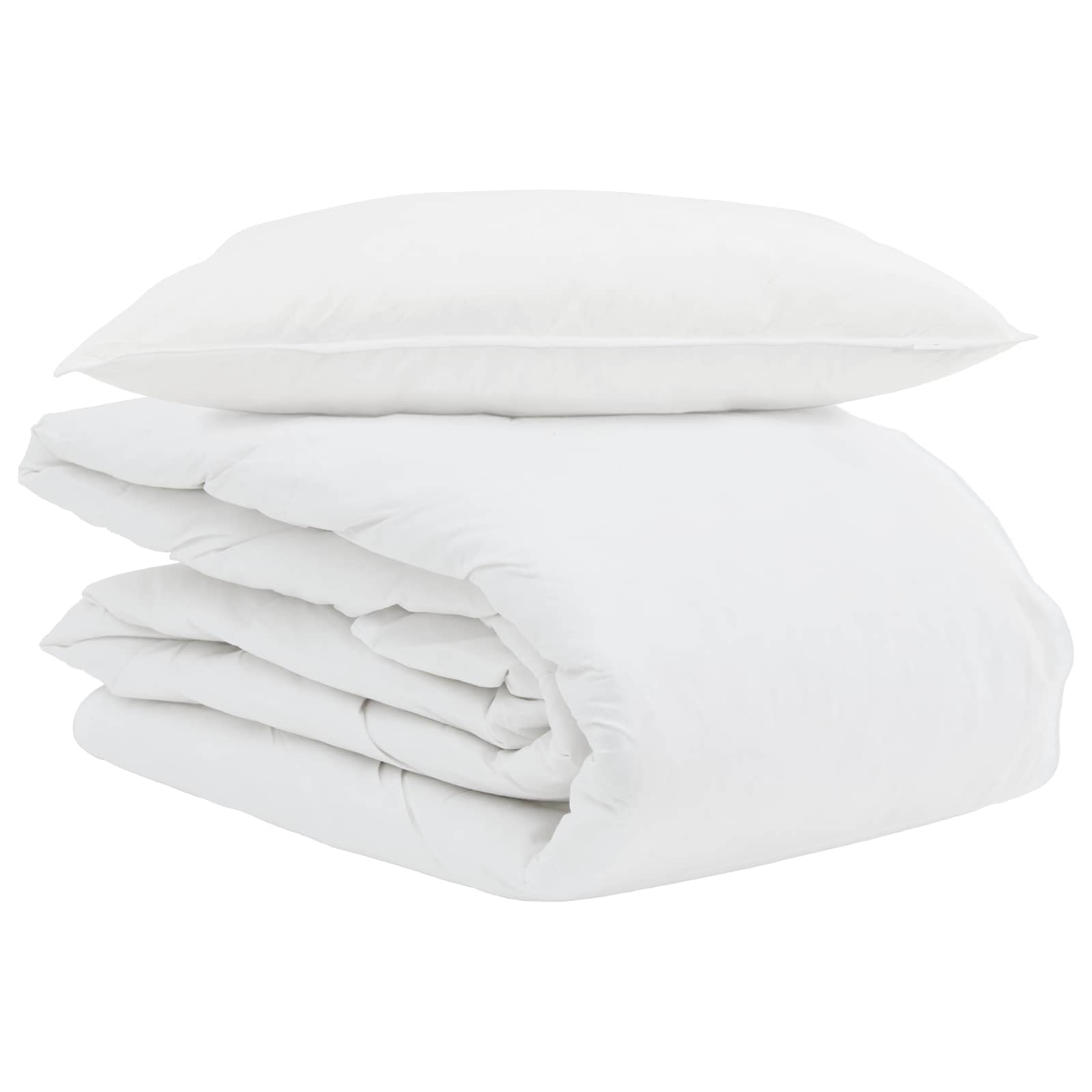Duvet Estivo con cuscino 2 pcs Bianco Piuma d'anatra | homemem39
