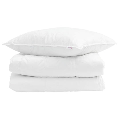 Duvet Estivo con cuscino 2 pcs Bianco Piuma d'anatra