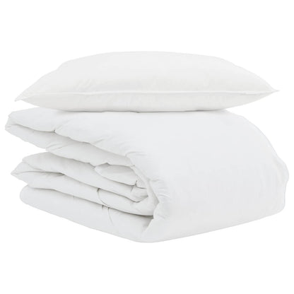 Duvet Estivo con cuscino 2 pcs Bianco Piuma d'anatra