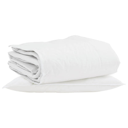 Duvet Invernale con cuscino 2 pcs Bianco Piuma d'anatra