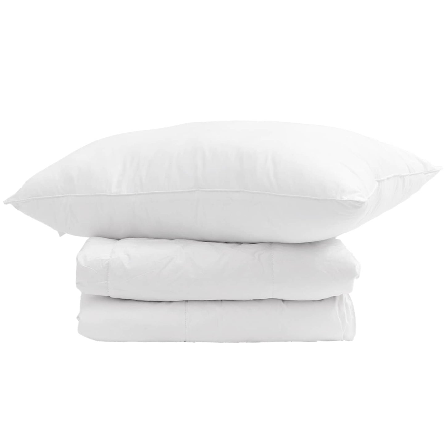 Duvet Invernale con cuscino 2 pcs Bianco Piuma d'anatra