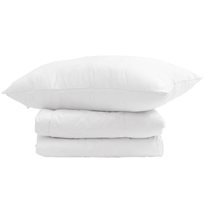 Duvet Invernale con cuscino 2 pcs Bianco Piuma d'anatra