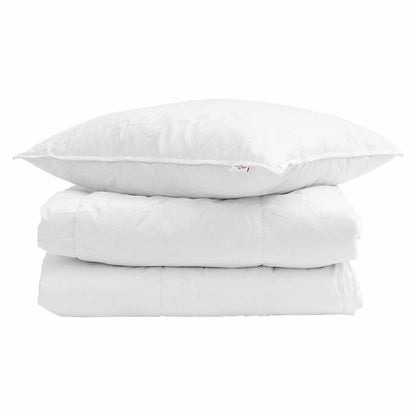 Duvet Invernale con cuscino 2 pcs Bianco Piuma d'anatra | homemem39