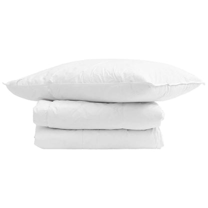 Duvet Invernale con cuscino 2 pcs Bianco Piuma d'anatra