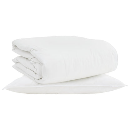 Duvet 2-in-1 con cuscino 2 pcs Bianco Piuma d'anatra
